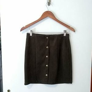 Buttoned Mini Skirt